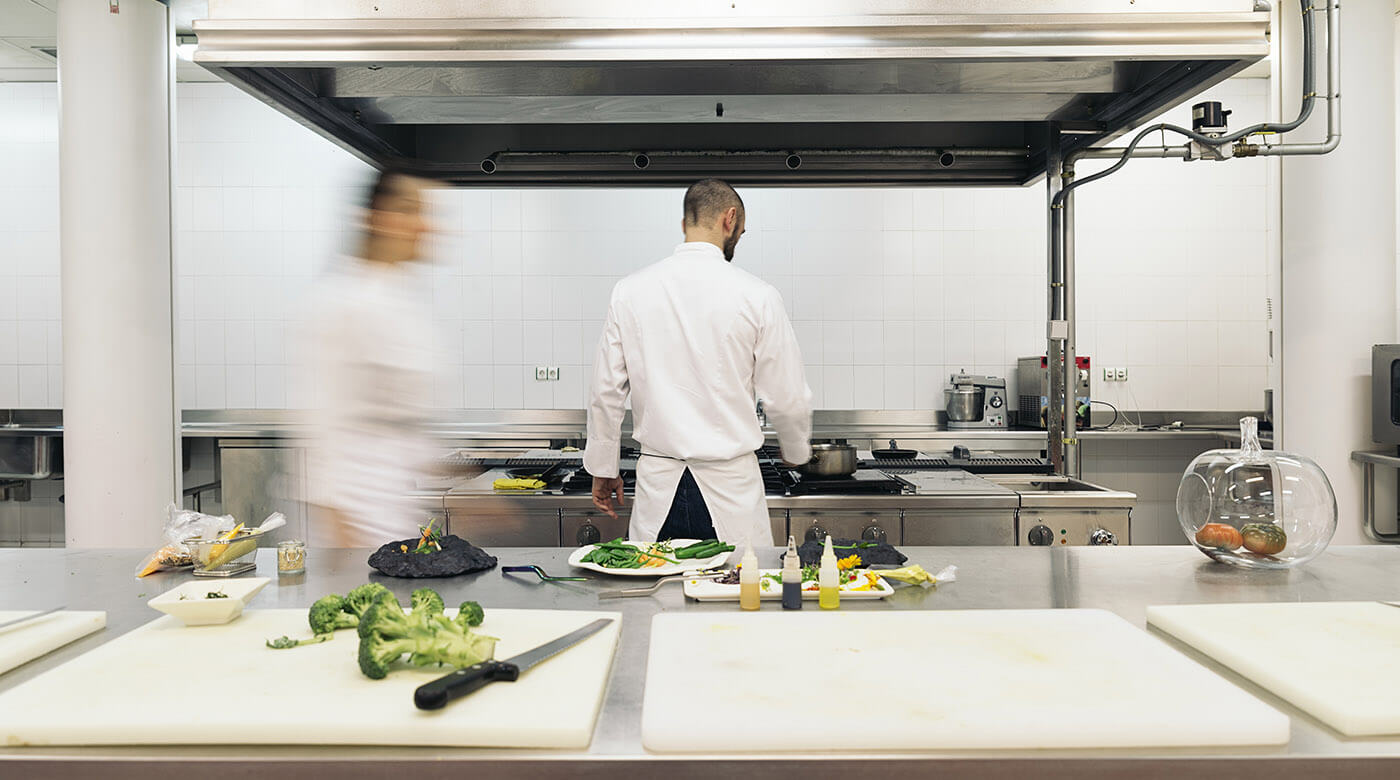 chefs working in kitchen