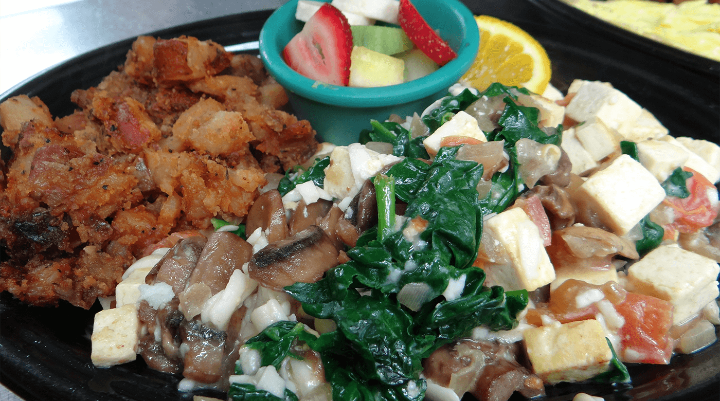 plate of breakfast foods from the Walnut Cafe in Boulder, CO