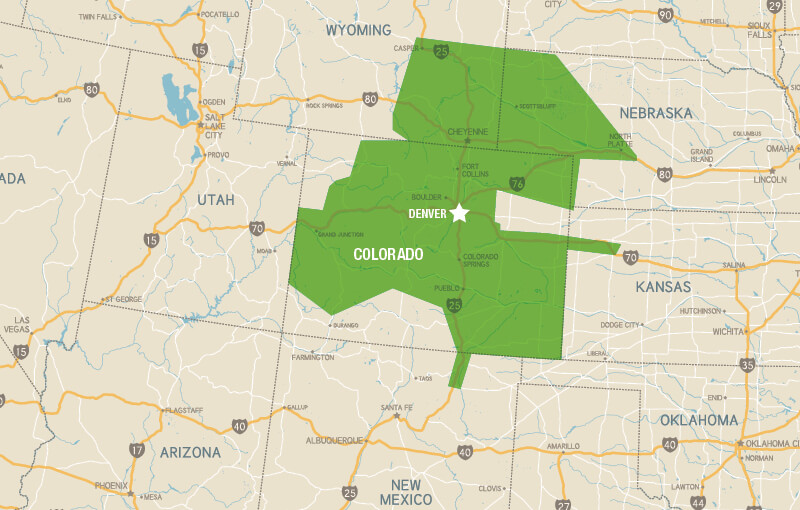 Map of Midwestern US indicating Shamrock Distribution Area