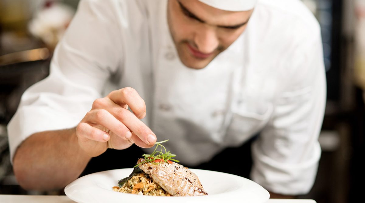 chef plating food