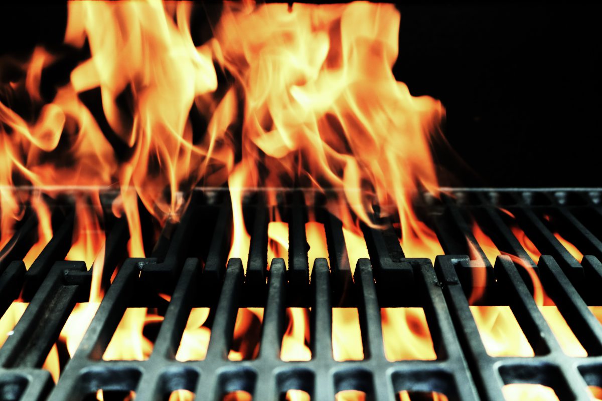 open flame grill