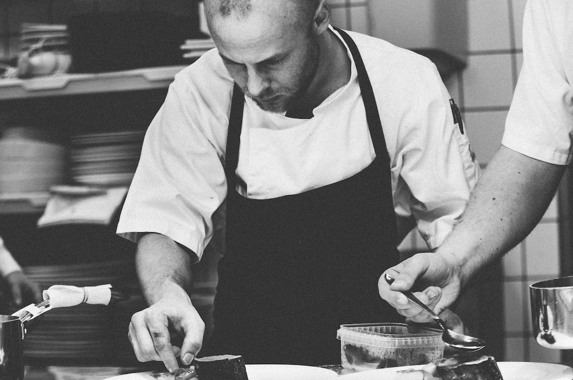 chef prepares meal