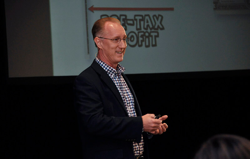 Dave Barclay gives profitability presentation