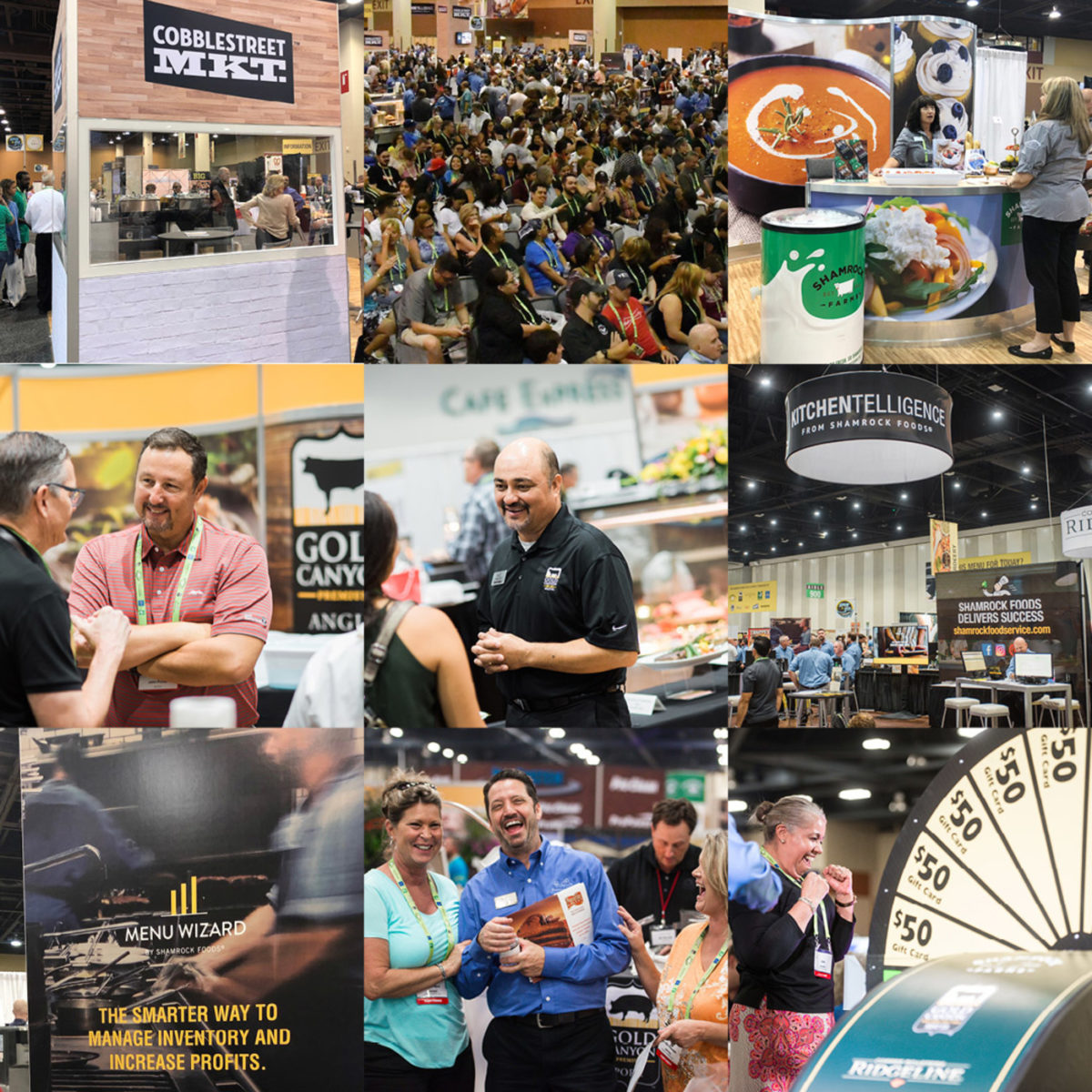 Collage Shamrock Foods EXPO images