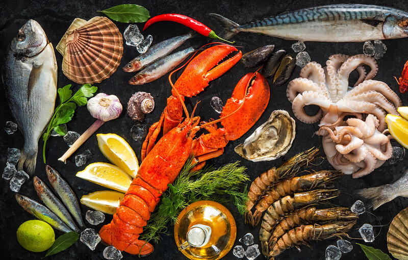 Fish and lobster