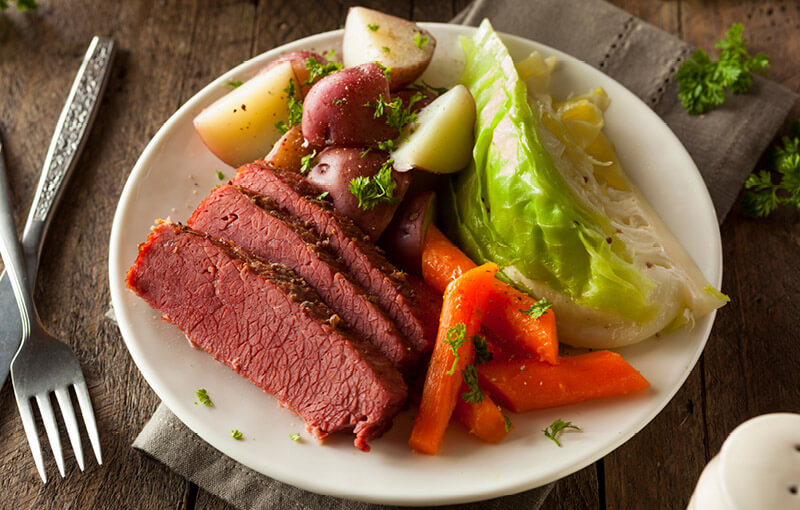 Meat and veggies on a plate