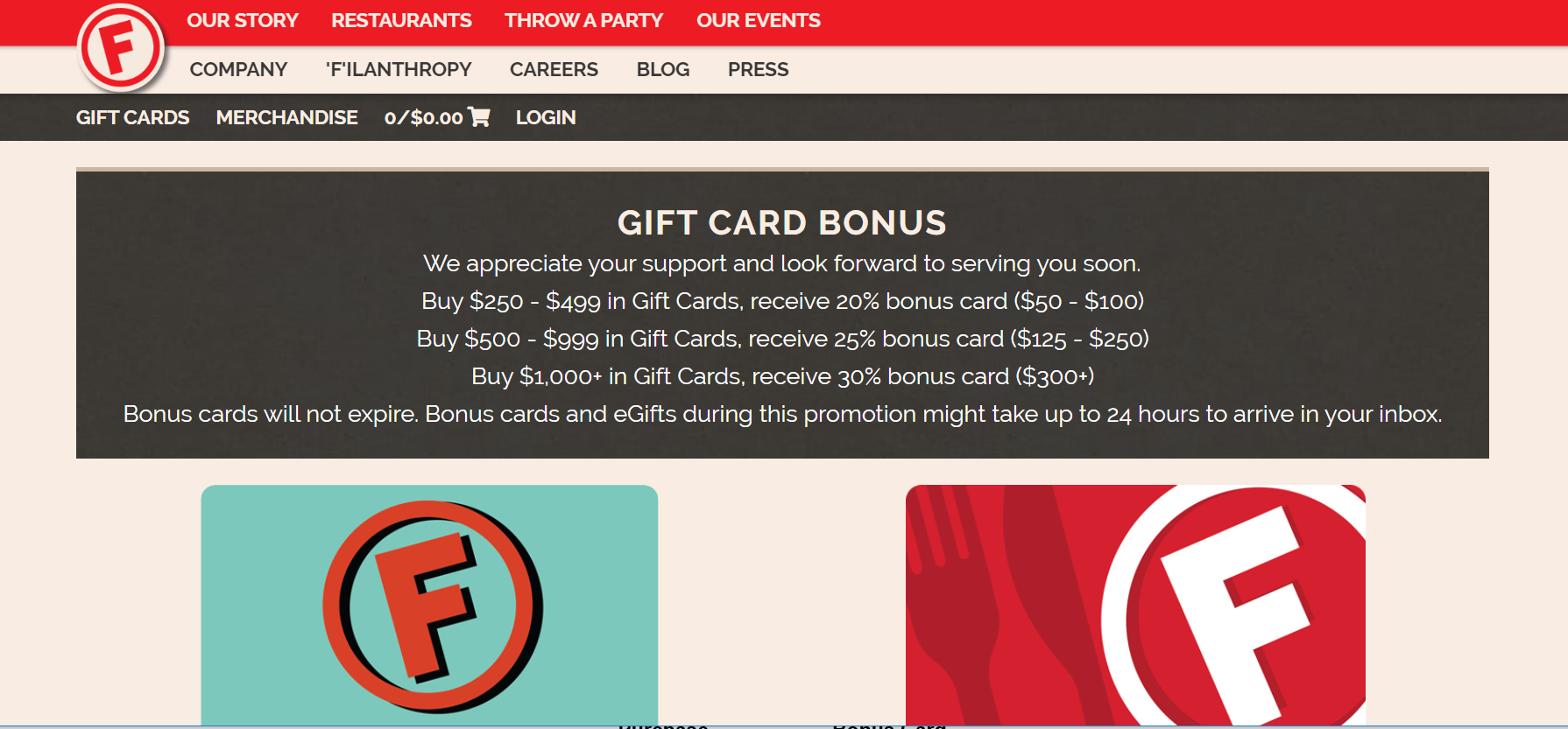 Gift Card Bonus