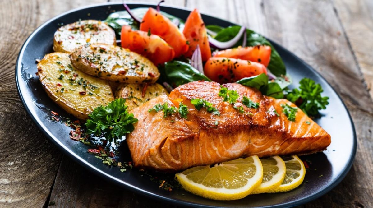 Salmon and potatoes