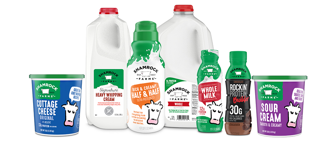 Shamrock products have new packaging but the same great taste!