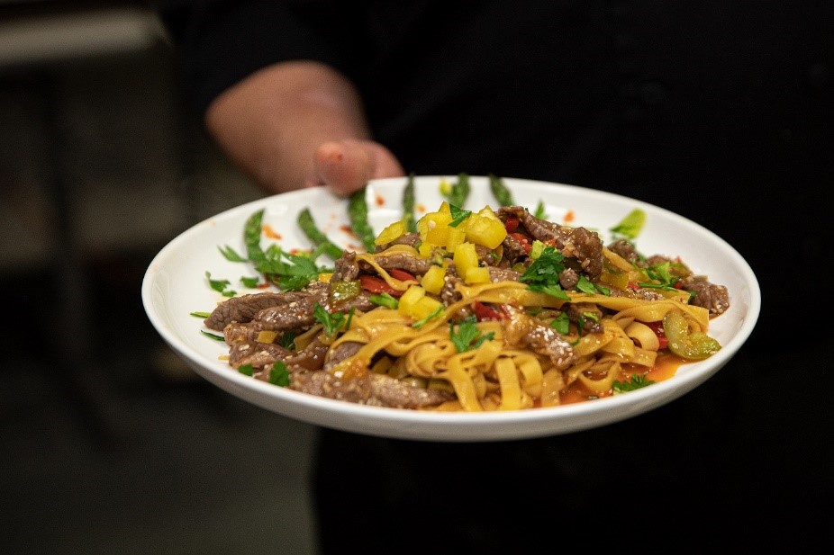 Thai beef pasta