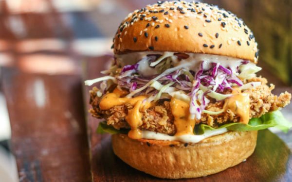 Spicy Chicken Sandwich with Slaw