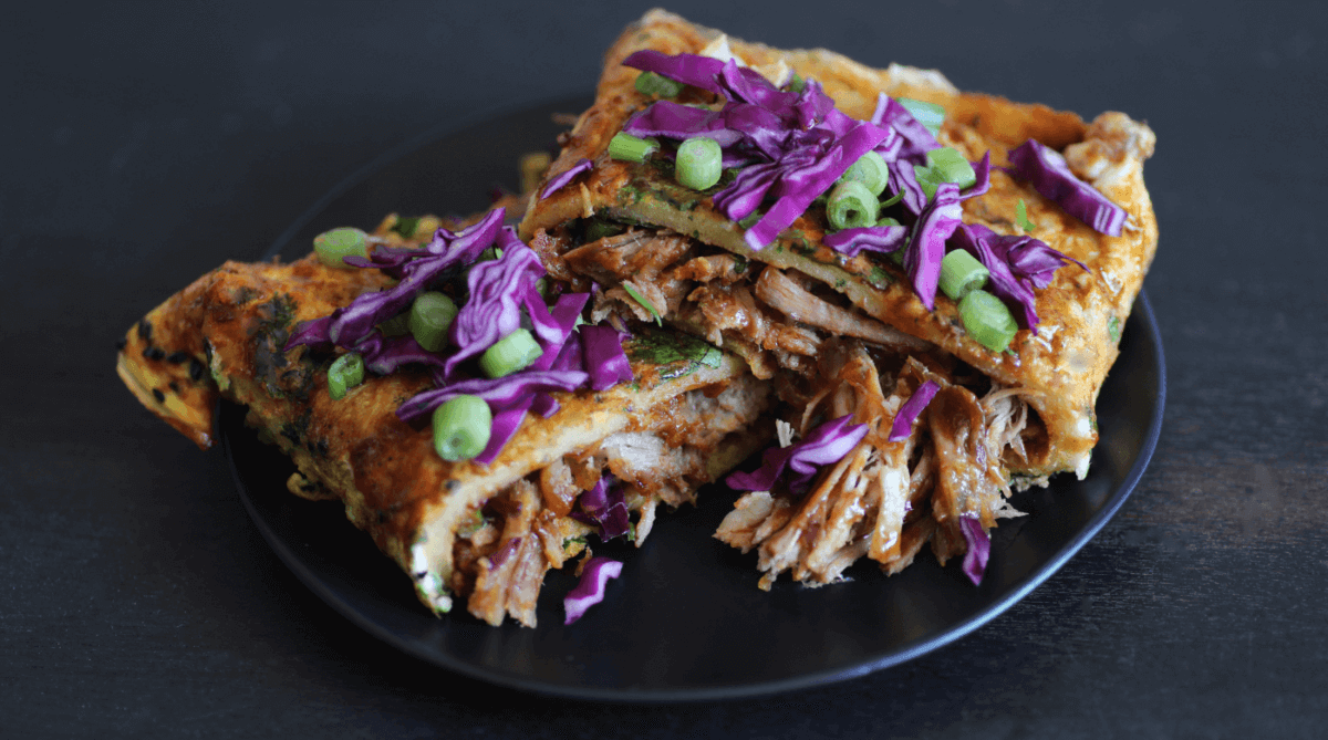 Jiang Bing With Shredded Pork