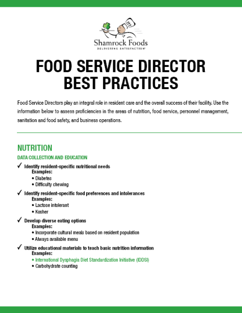 Food Service Director Best Practices